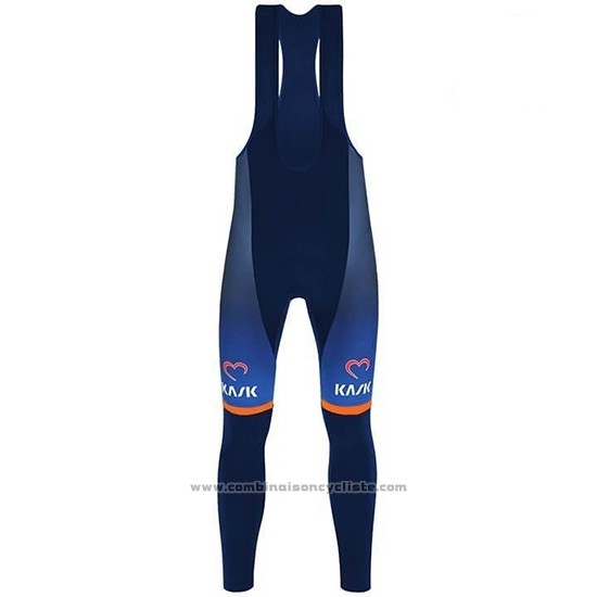 2019 Maillot Cyclisme Casteli De Rose Bleu Manches Longues et Cuissard